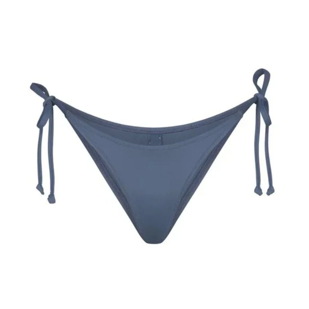 BNWT - SKIMS DENIMN SWIM DIPPY TIE BOTTOMS - MEDIUM DENIMN WASH - 3X